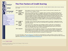 The 5 factors of credit scoring page